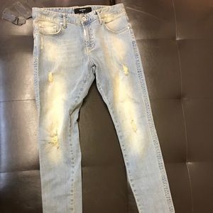 Represent Light Wash Jeans Sz 32 skinny fit